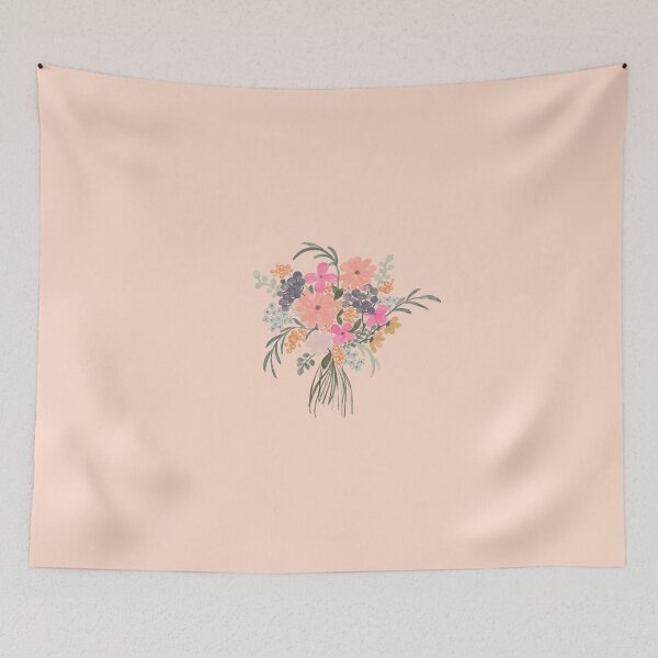 Item preview, Cream pinky flowers design | Floflo art designed and sold by Flofloart.