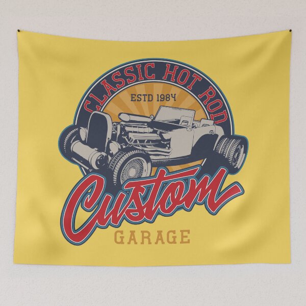 Item preview, Custom garage classic hot rods garage estd 1984 designed and sold by Delicarte.