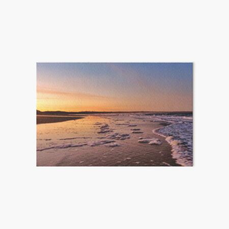 Sunset at the beach Art Board Print