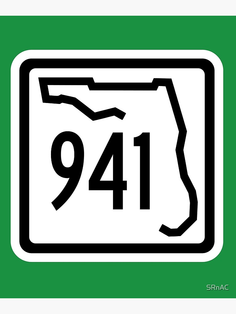 florida-state-route-941-area-code-poster-by-srnac-redbubble