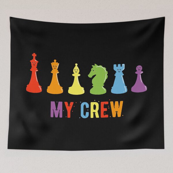 Item preview, My Crew Chess Boardgame Cute Game Color Pieces Gift designed and sold by haselshirt.