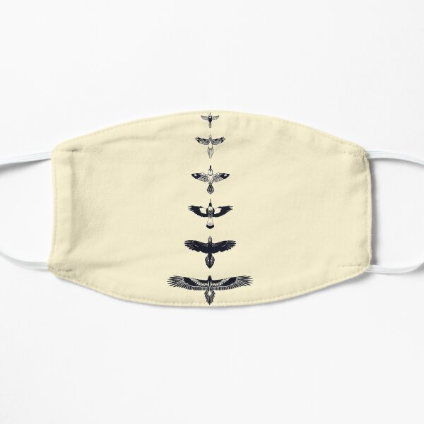 Australian Birds - B&W Flat Mask