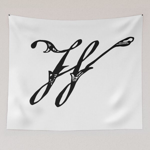 Item preview, Vintage Stylish Black and White Monogram Letter W designed and sold by Vintage-TM.