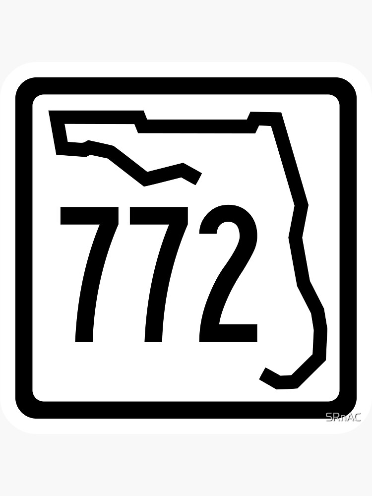 "Florida State Route 772 (Area Code 772)" Sticker for Sale by SRnAC
