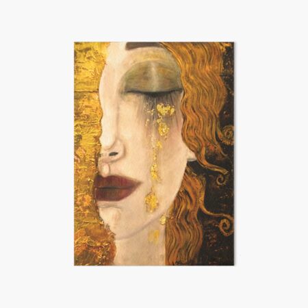 Golden Tears | Gustav Klimt | Freya | Art Nouveau Symbolism Art Board Print