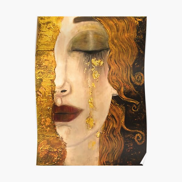 Golden Tears | Gustav Klimt | Freya | Art Nouveau Symbolism Poster