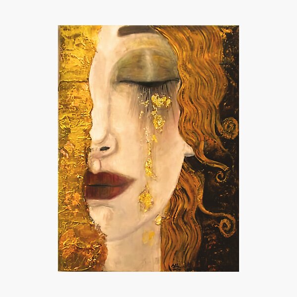 Golden Tears | Gustav Klimt | Freya | Art Nouveau Symbolism Photographic Print