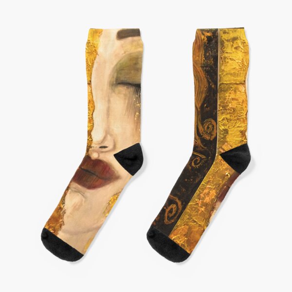 Golden Tears | Gustav Klimt | Freya | Art Nouveau Symbolism Socks