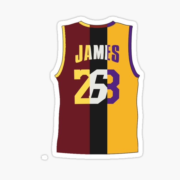 Lebron James Jersey Lakers #23 Sticker for Sale by Lumared