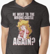 He went to the wrong castle AGAIN? Men's V-Neck T-Shirt