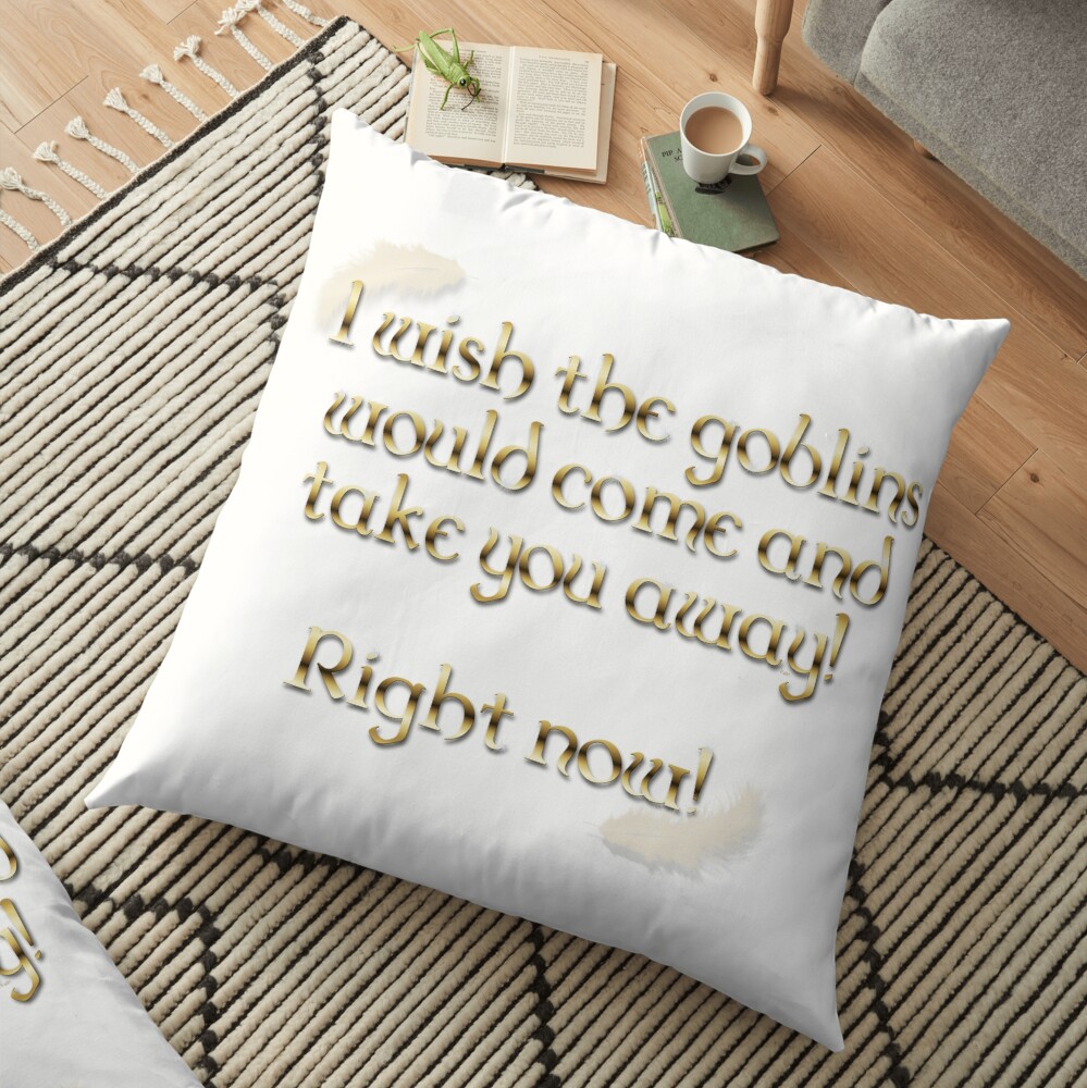 Goblins Take You Away (White) Floor Pillow