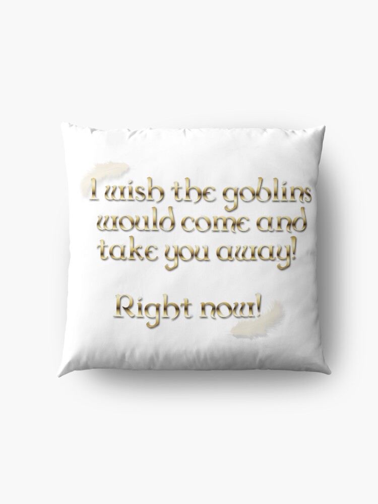 Alternate view of Goblins Take You Away (White) Floor Pillow