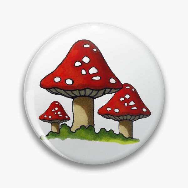 Artikelvorschau, Drei Giftpilze, Pilze: Original Art entworfen und verkauft von JoyfulWhimsy.