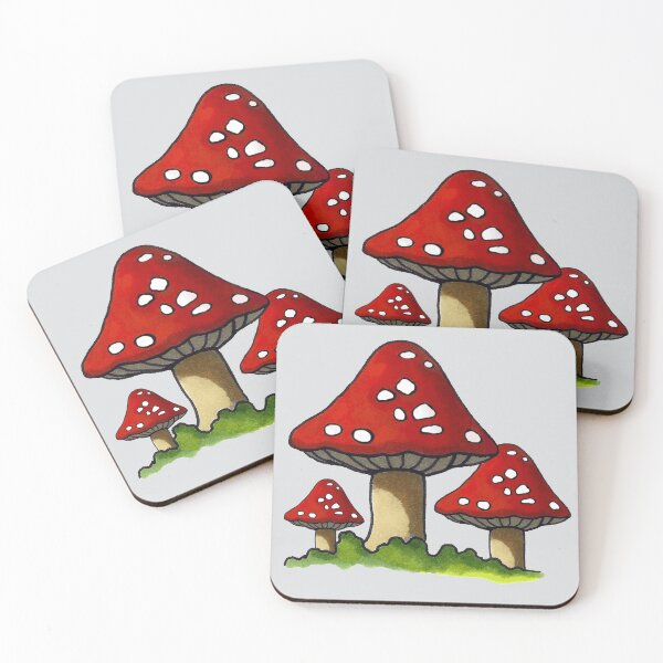Item preview, Three Toadstools, Mushrooms: Original Art designed and sold by JoyfulWhimsy.