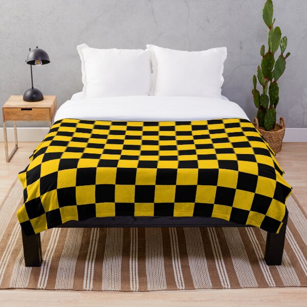 Aperçu de l'œuvre Motif damier jaune et noir créée et vendue par Rocket-To-Pluto.