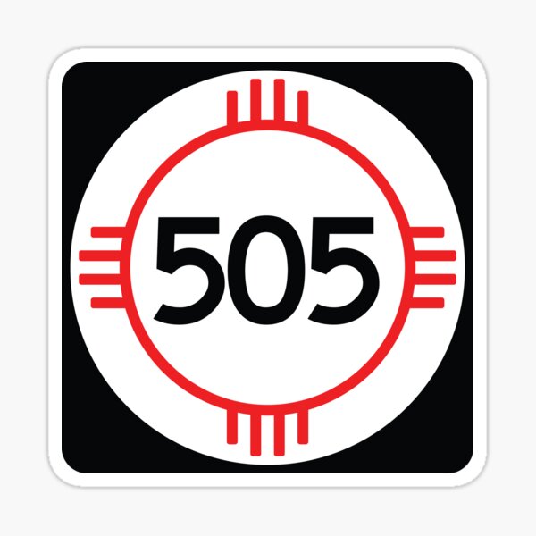 New Mexico State Route 505 (Area Code 505) Sticker
