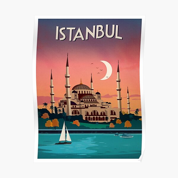ISTANBUL : Vintage Travel and Tourism Advertising Print Poster