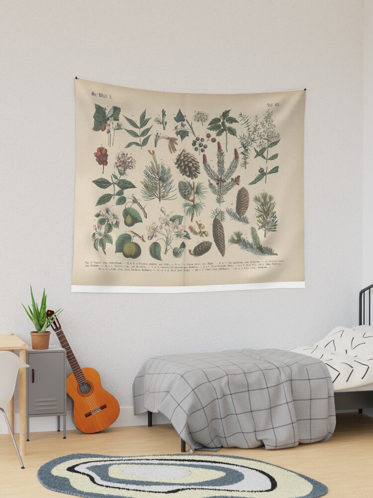 Vintage discount botanical tapestry