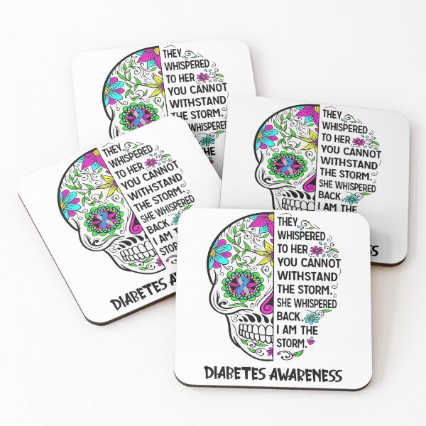 Item preview, Diabetes Awareness sugar skull They whisper to her you cannot withstand the storm designed and sold by AngelsGarcia.