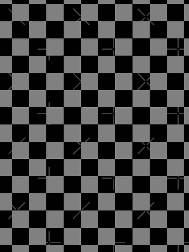 Thumbnail 3 of 3, Drawstring Bag, Grey and Black Checkerboard Pattern designed and sold by Rocket-To-Pluto.