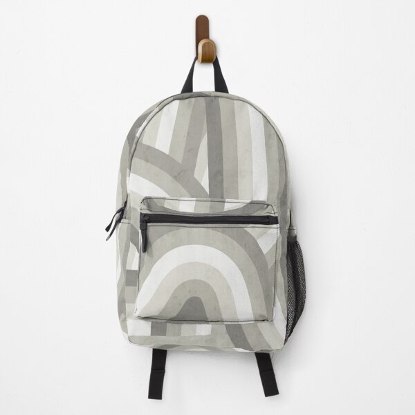 Item preview, Modern Beige/Greige Rainbow Stripes Pattern designed and sold by itsjensworld.