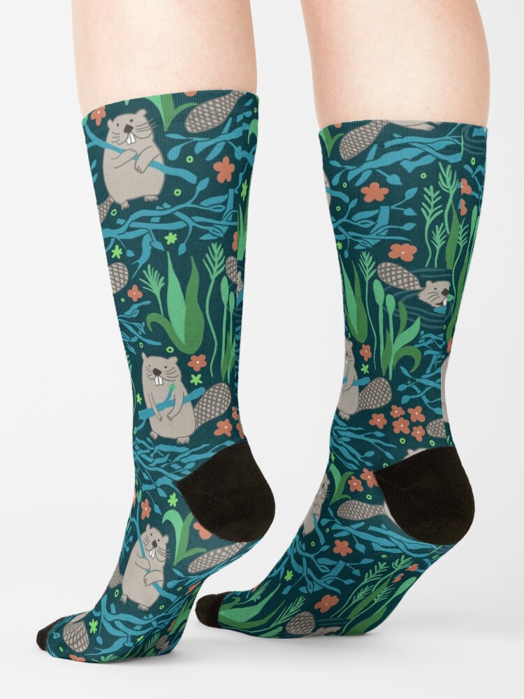 Alternate view of Busy Dam Beavers - dark Socks