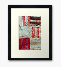 Aged Silk Quilt Framed Print
