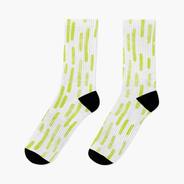 Item preview, Inky Rounded Lines Pattern | Bright Lime Green on White designed and sold by itsjensworld.