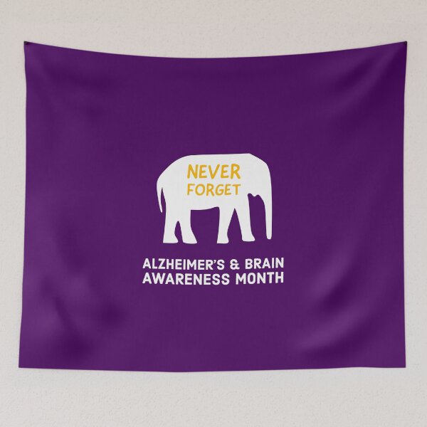 Item preview, Alzheimer's Awareness Elephant for Alzheimer's & Brain Awareness Month designed and sold by friendlyspoon.