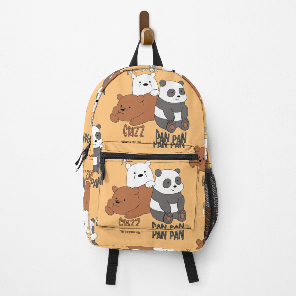 Cartoon Bear Print Square Bag Fashionable Adjustable Strap