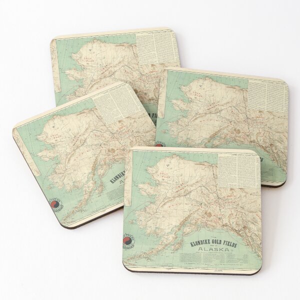 Item preview, Vintage Alaska Gold Fields Map (1898) designed and sold by BravuraMedia.