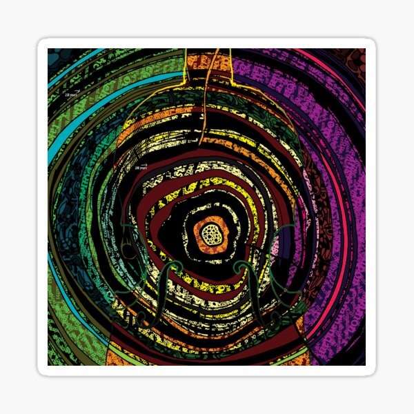 Tree Rings and Violins Sticker