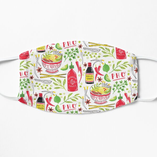 Vietnamese Pho Soup Sriracha Flat Mask