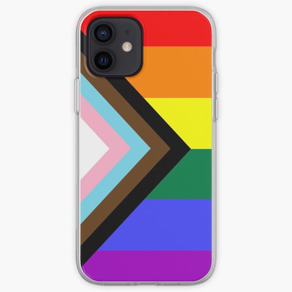 Progress Pride Large Flag Print (Donation to Ruth Ellis Center) iPhone Soft Case
