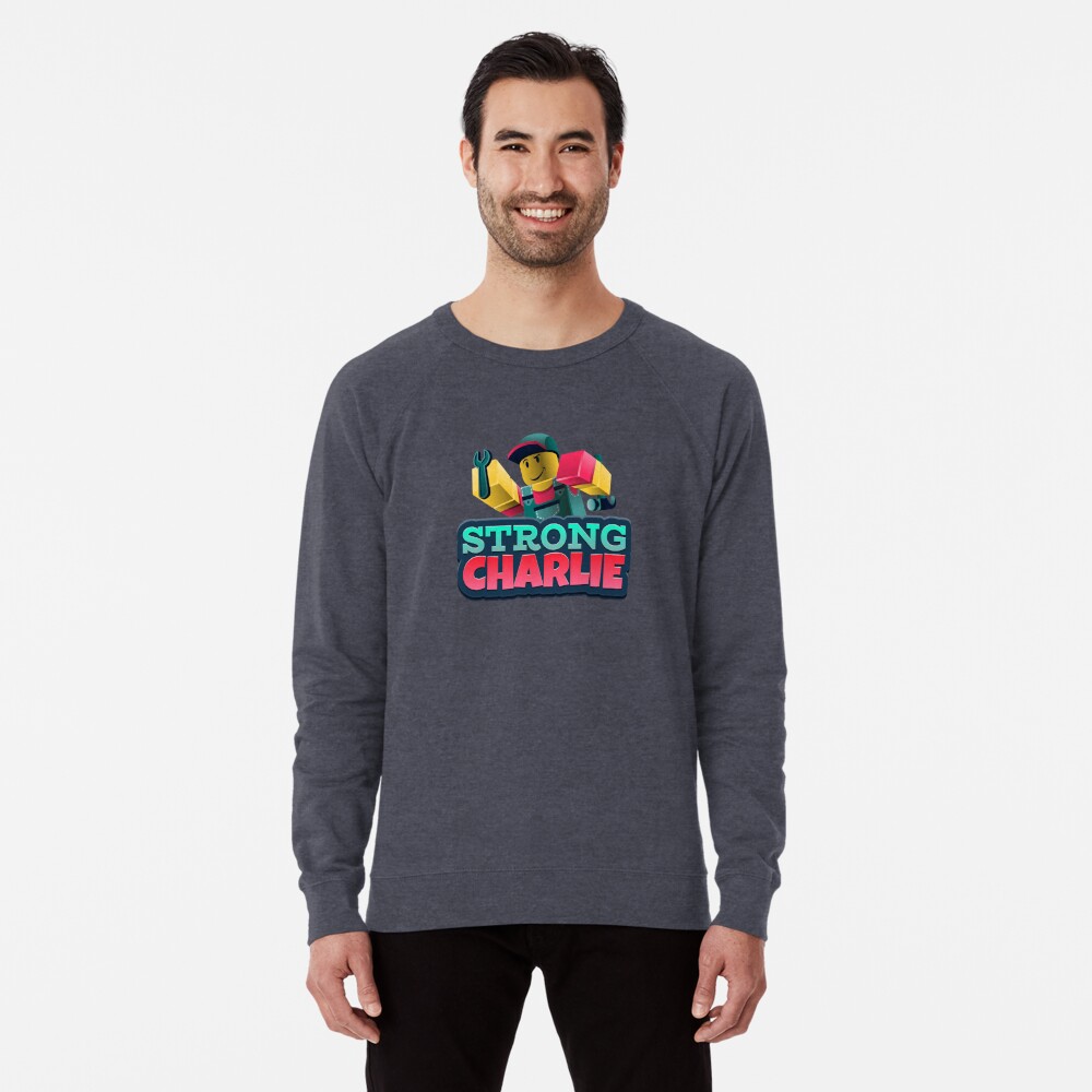 Strong Charlie Roblox Lightweight Sweatshirt By Rhecko Redbubble - strong roblox