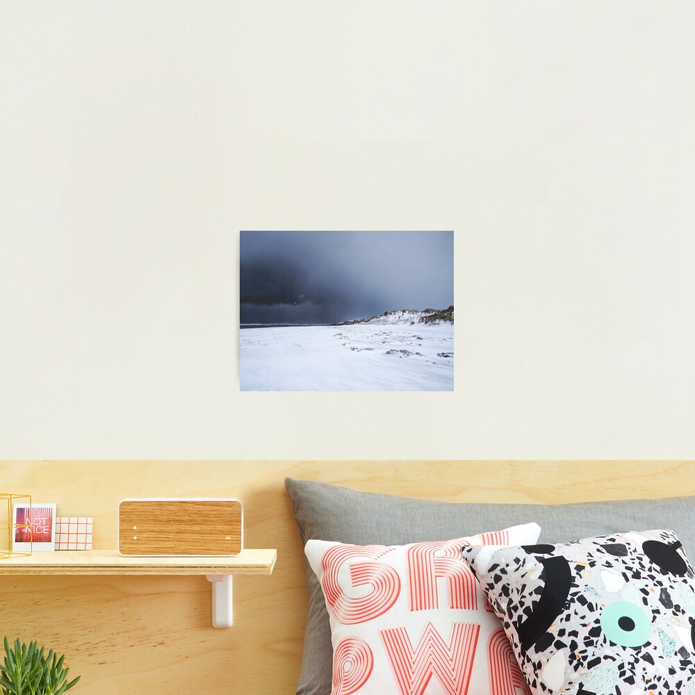 Snow on the sand dunes Photographic Print