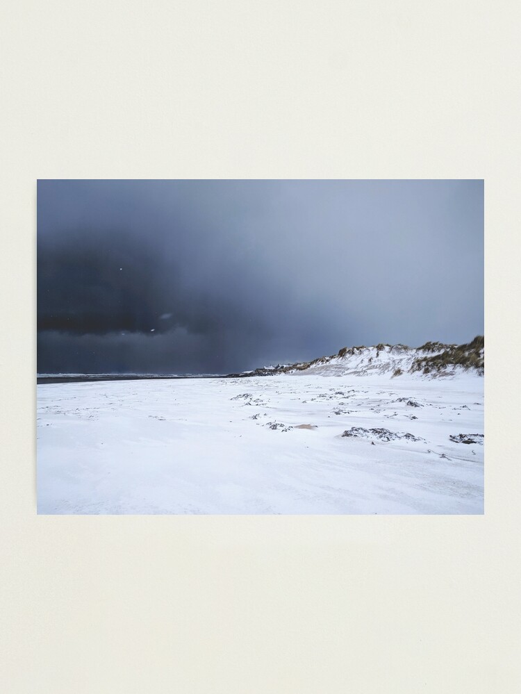 Alternate view of Snow on the sand dunes Photographic Print