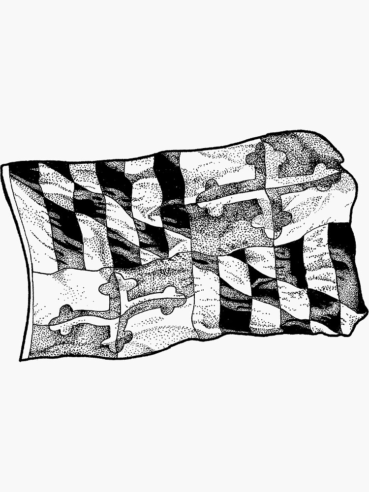 "Maryland Flag" Sticker for Sale by Eweglein Redbubble