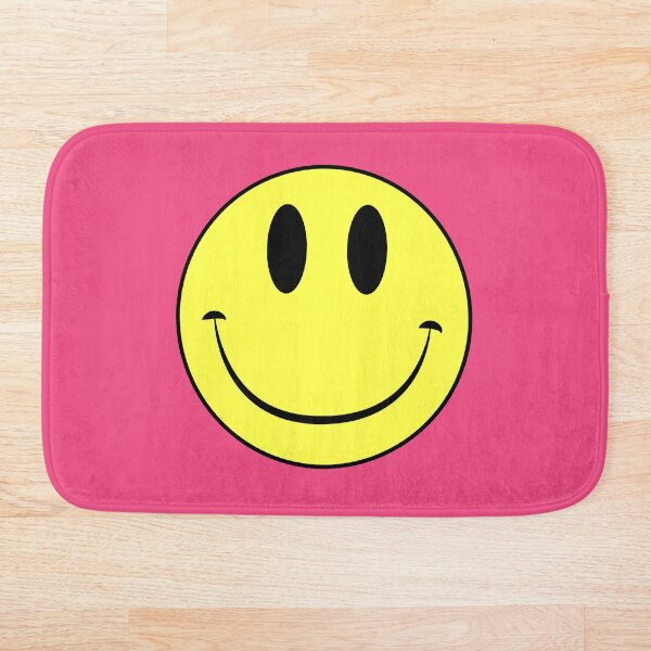 Classic Acid House Smiley Face Rave Culture Bath Mat