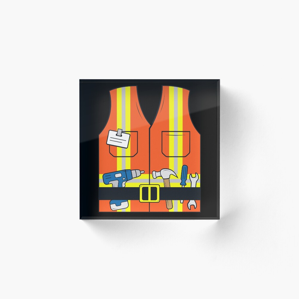 Construction Worker Safety Vest Kids Costume Print Art Board Print