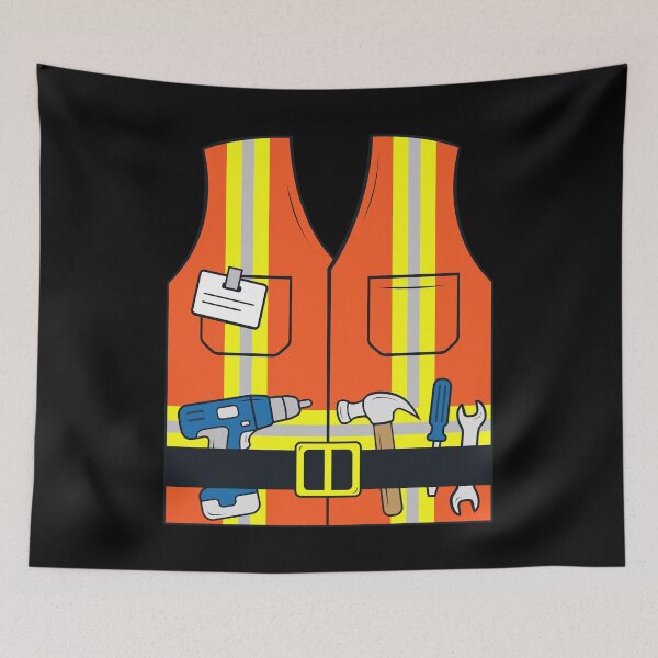 Item preview, Construction Worker Safety Vest Kids Costume Print designed and sold by samshirts.
