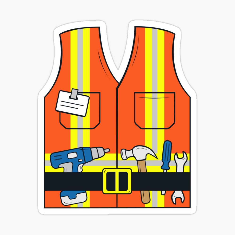 Construction Worker Safety Vest Kids Costume Print Art Board Print