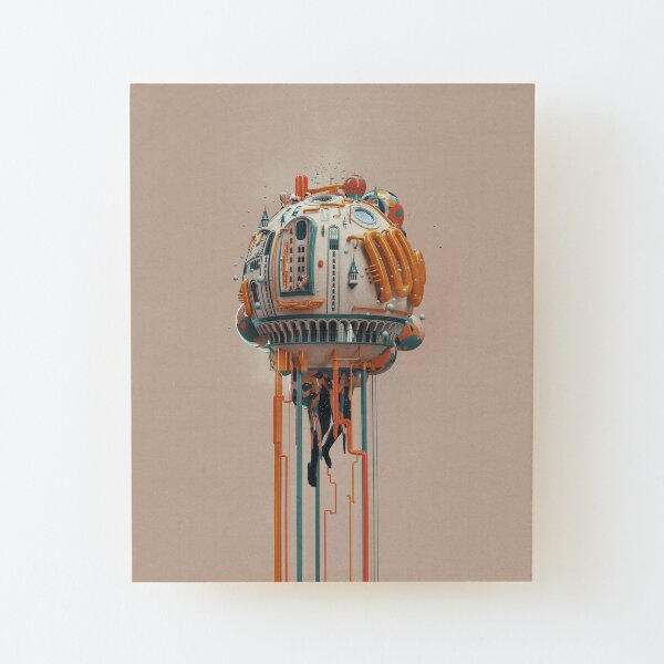 The watertower Wood Mounted Print