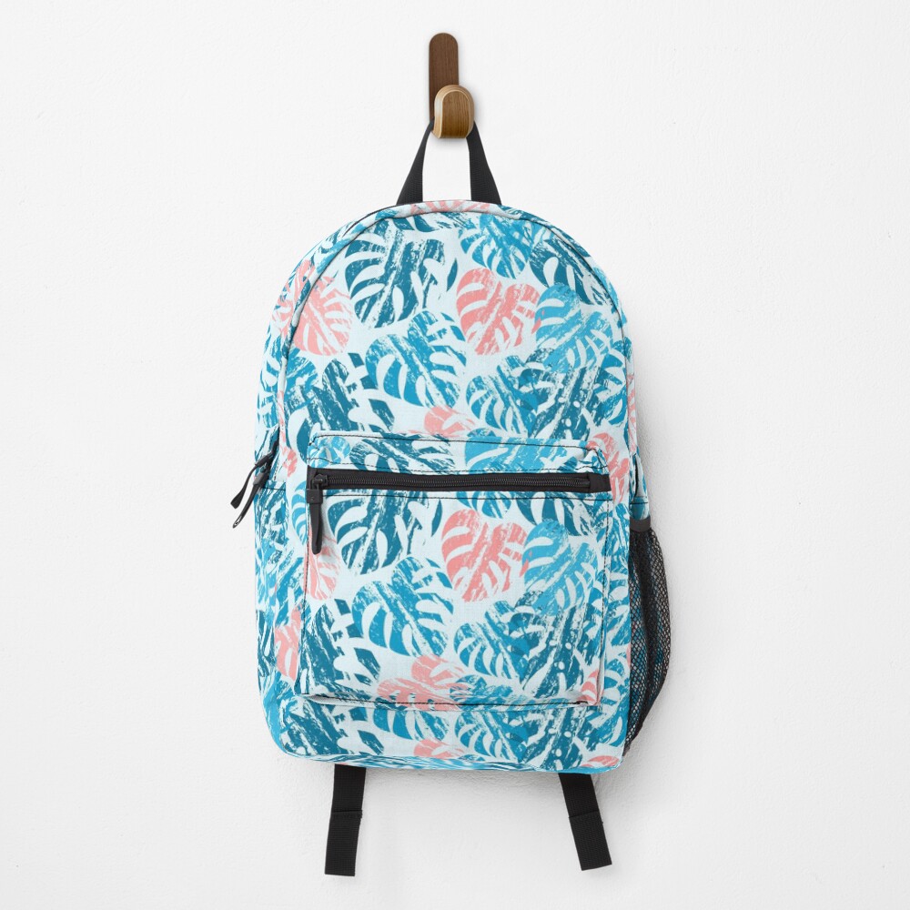 monstera leaf backpack