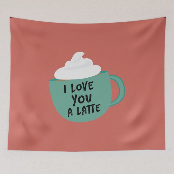 Item preview, I Love You A Latte designed and sold by bubbliciousart.