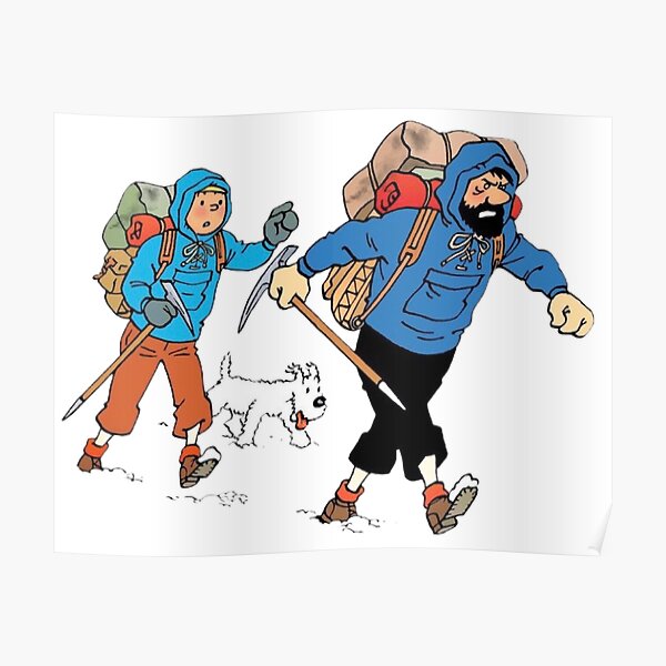 Tintin captain haddock and snowy Poster