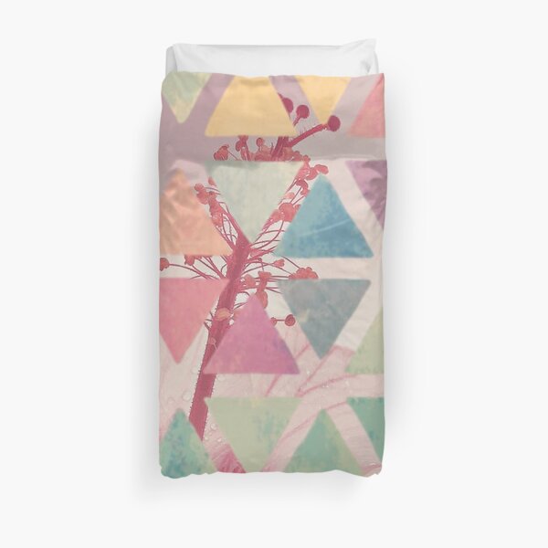 Gumamela Flower Abstract Duvet Cover