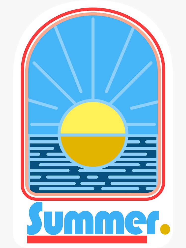 Thumbnail 3 of 3, Sticker, Summer Sunset designed and sold by JTatum95.
