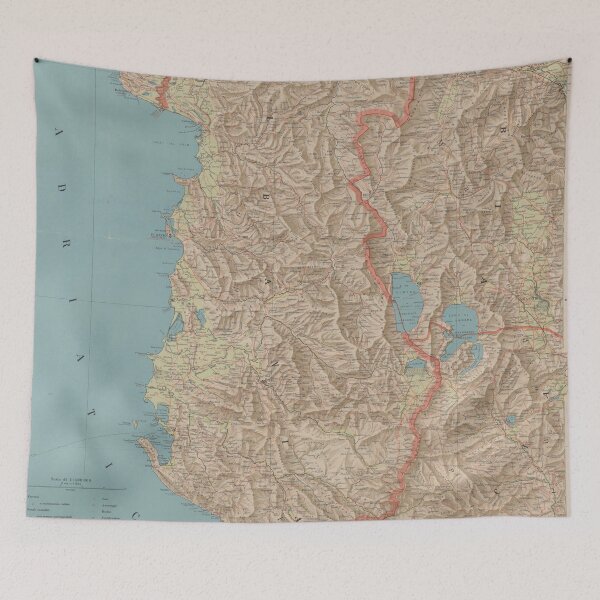 Item preview, Vintage Albania Map (1916) designed and sold by BravuraMedia.