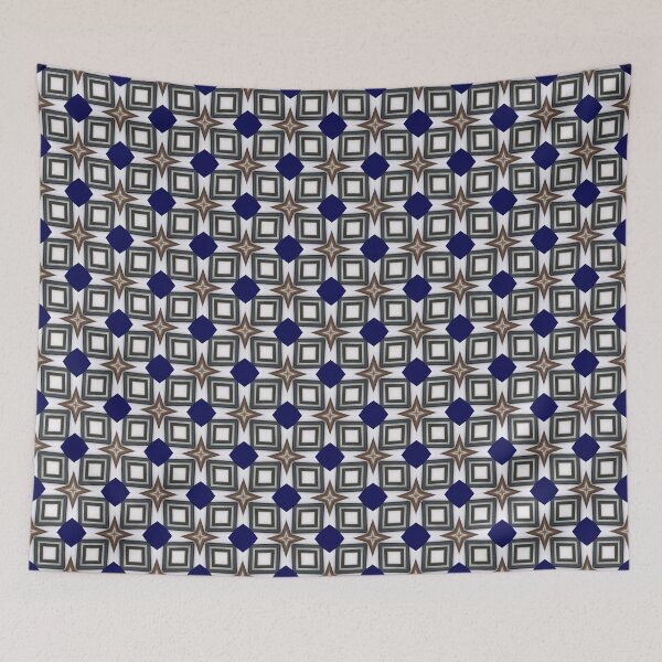 Item preview, Exotic white, blue and brown abstract art by Code03 designed and sold by Code03.